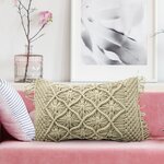Coussin Macrame - 40 x 60 cm - Beige naturel