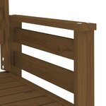 vidaXL Banc de jardin avec table 2 places brun miel bois massif de pin