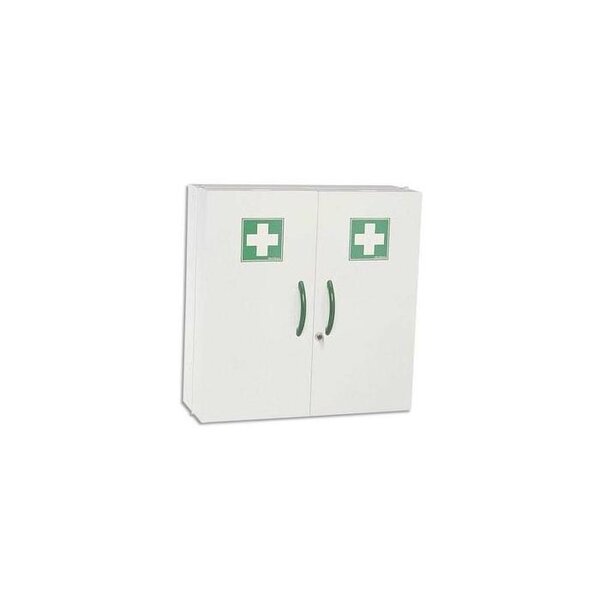 Armoire à pharmacie Blanche 2 portes Magnétique et Clé L52 x H54 x P20 cm ROSSIGNOL