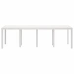 vidaXL Table de Jardin Blanc 250 x 100 x 73 cm polyrotin