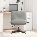 vidaXL Chaise pivotante de bureau Gris clair Tissu