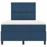vidaXL Lit ressort avec matelas et lumières LED bleues  120 x 200 cm en tissu