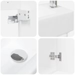 vidaXL Meuble de salle de bain avec robinet Blanc brillant
