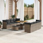 vidaXL Ensemble de canapé de jardin 11 Pièces Gris 100 x 100 x 71 cm