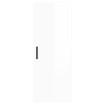vidaXL Armoire murale blanc brillant 34 5x34x90 cm