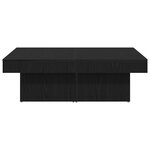 vidaXL Table basse Chêne noir 90 x 90 x 28 cm Bois d'ingénierie
