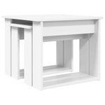 vidaXL Ensemble de tables basses 2 Pièces Blanc Bois d'ingénierie