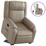 vidaXL Fauteuil inclinable Cappuccino Similicuir