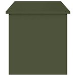 vidaXL Boîte de Rangement Extérieure Vert olive 100 x 50 5 x 50 cm