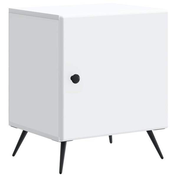 vidaXL Cabinet de chevet Blanc 43 x 34 5 x 50 cm Bois d'ingénierie