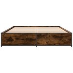 vidaXL Cadre de lit sans matelas chêne fumé 120x190 cm