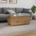 vidaXL Table basse avec lumières LED chêne artisanal 90x50x40 cm
