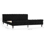 vidaXL Cadre de lit sans matelas noir velours 200x200 cm