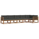 vidaXL Ensemble de canapés d'extérieur 6 Pièces Naturel et Anthracite