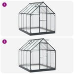vidaXL Serre de jardin avec porte Anthracite 183 5 x 243 5 x 207 cm
