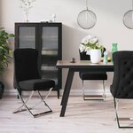 vidaXL Chaises à manger lot de 6 noir 53x52x98 cm velours et inox
