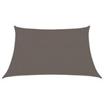 vidaXL Voile d'ombrage 160 g/m² Anthracite 3/4x2 m PEHD