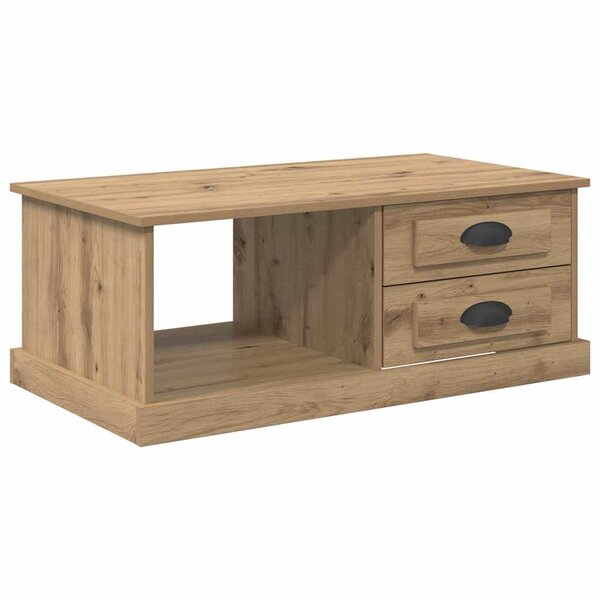 vidaXL Table basse Chêne artisanal 90 x 50 x 35 cm Bois d'ingénierie