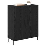 vidaXL Buffet Chêne noir 69 5 x 34 x 90 cm Bois d'ingénierie