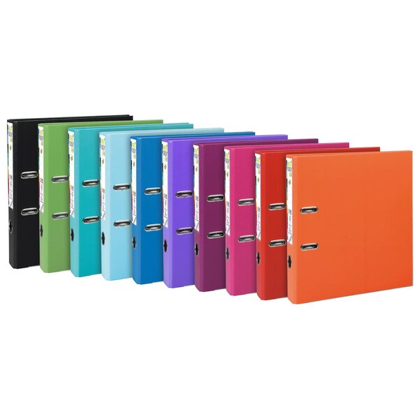 Classeur À Levier Prem'touch Intérieur Et Extérieur En Polypropylène - Dos 50mm - A4 Maxi. - Couleurs Assorties - X 10 - Exacompta