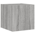 vidaXL Meubles TV muraux et lumières LED 2Pièces sonoma gris 30 5x35x30cm