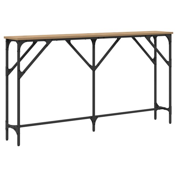 vidaXL Table console Chêne 140x23x75 cm Bois d'ingénierie