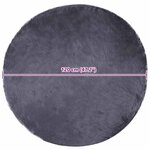 vidaXL Tapis en Peau de Mouton Synthétique Anthracite 120 x 120 cm
