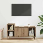 vidaXL Meuble TV Chêne artisanal 100 x 35 x 55 cm Bois d'ingénierie