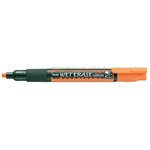 Marqueur 'WET ERASE SMW26'  pointe biseautée  orange x 12 PENTEL