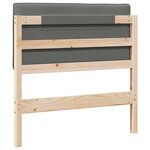 vidaXL Tête de lit capitonnée Marron et gris clair 100 cm Pin massif