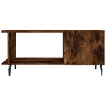 vidaXL Table basse chêne fumé 90x50x40 cm bois d'ingénierie