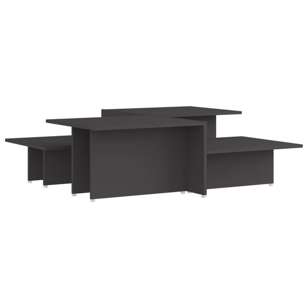Vidaxl tables basses 2 pièces gris 111 5x50x33 cm bois d'ingénierie