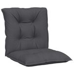 vidaXL Coussins de chaise de jardin à dossier bas lot de 6 anthracite