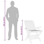 vidaXL Chaises de jardin pliantes lot de 8 61x67x90cm bois massif teck