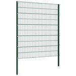 Vidaxl panneau de clôture avec poteaux fer 8 5 x 2 m vert