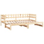 vidaXL Lit coulissant sans matelas 2x(80x200) cm Bois de pin massif