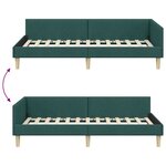 vidaXL Cadre de lit d'angle Autre Vert foncé 80 x 200 cm