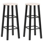 vidaXL Tabourets de bar lot de 2 noir MDF