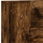 vidaXL Armoire tête de lit avec LED chêne fumé 220x16 5x103 5 cm