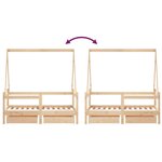vidaXL Cadre de lit enfant avec tiroirs 70x140 cm bois de pin massif