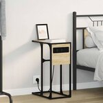 vidaXL Table de chevet Chêne sonoma 41.5 x 26 x 60.5 cm