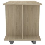 vidaXL Meuble TV et roulettes chêne sonoma 80x40x45 cm bois ingénierie