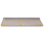 vidaXL Tapis d'escalier autocollants 30 Pièces 65x21x4 cm argenté