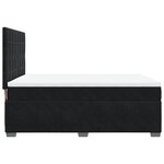 vidaXL Sommier à lattes de lit avec matelas Noir 140x200 cm Velours