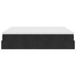 VidaXL Cadre de lit ottoman avec matelas noir 180x200cm tissu