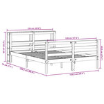 vidaXL Cadre de lit sans matelas blanc 120x200 cm bois de pin massif