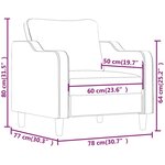 vidaXL Fauteuil Crème 60 cm Tissu