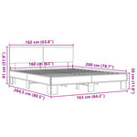 vidaXL Cadre de lit sans matelas noir 160x200 cm