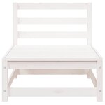 vidaXL Canapé de jardin 3 places blanc bois de pin massif
