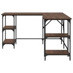 vidaXL Bureau chêne marron 139x139x75 cm bois d'ingénierie